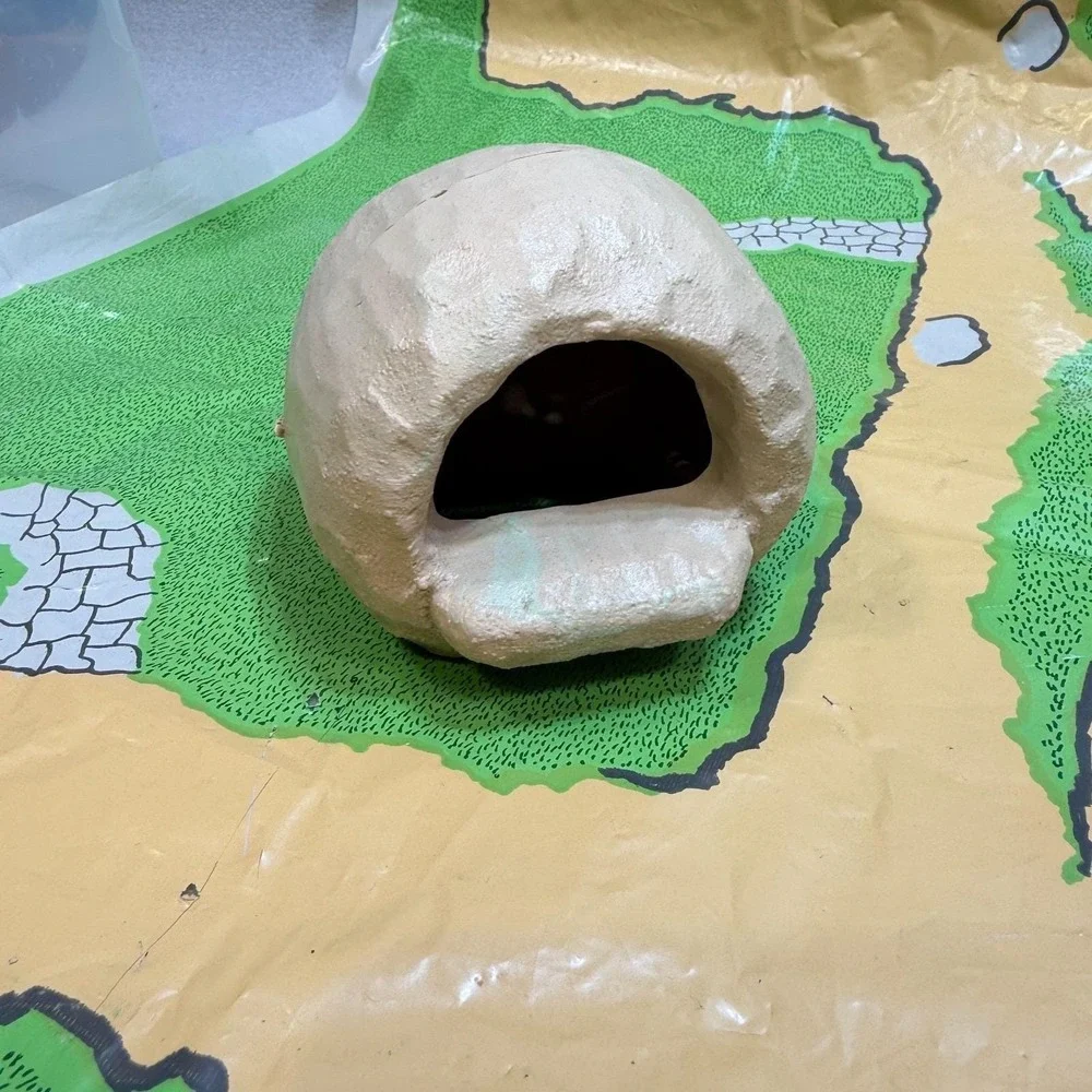 Vintage 1961 Flintstones Marx Playset Map Playmat & 4 Buildings Replacement Lot
